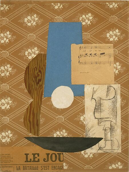 Pablo Picasso Guitar and sheet of music 1912